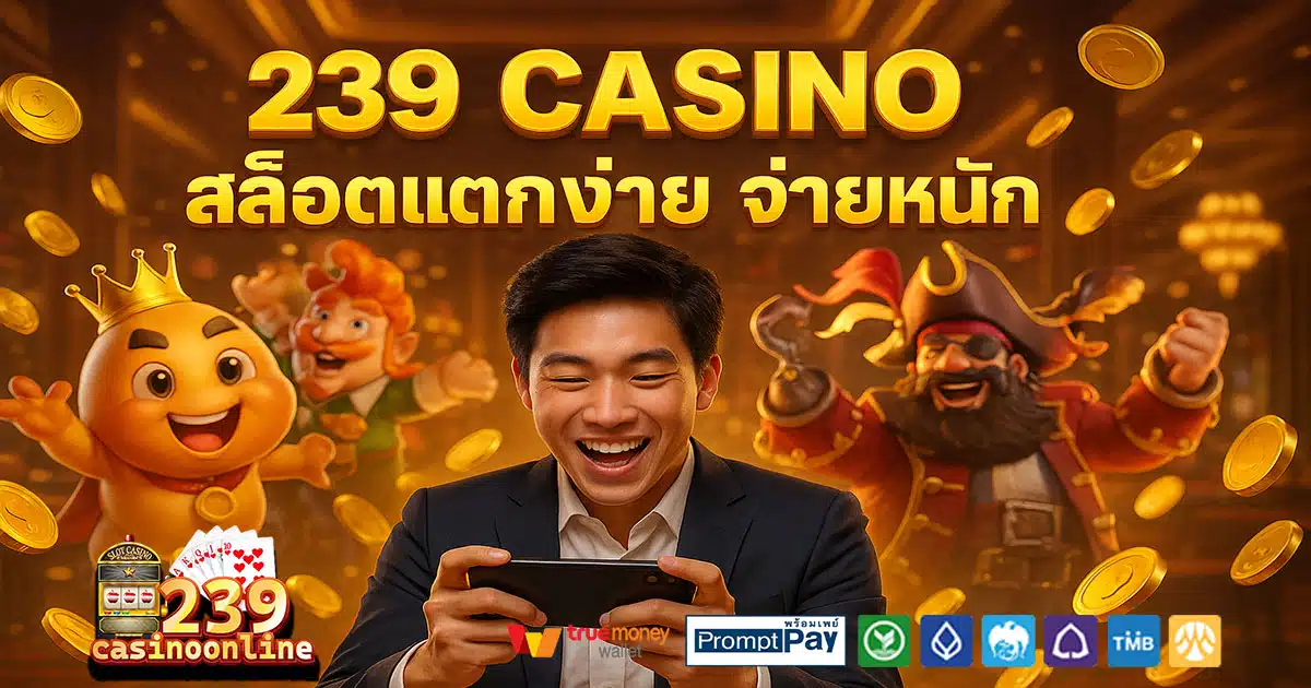 239 CASINO เว็บสล็อตยอดนิยม 2026 ปลอดภัย ฝากถอนวอเลท ไม่มีอายัด